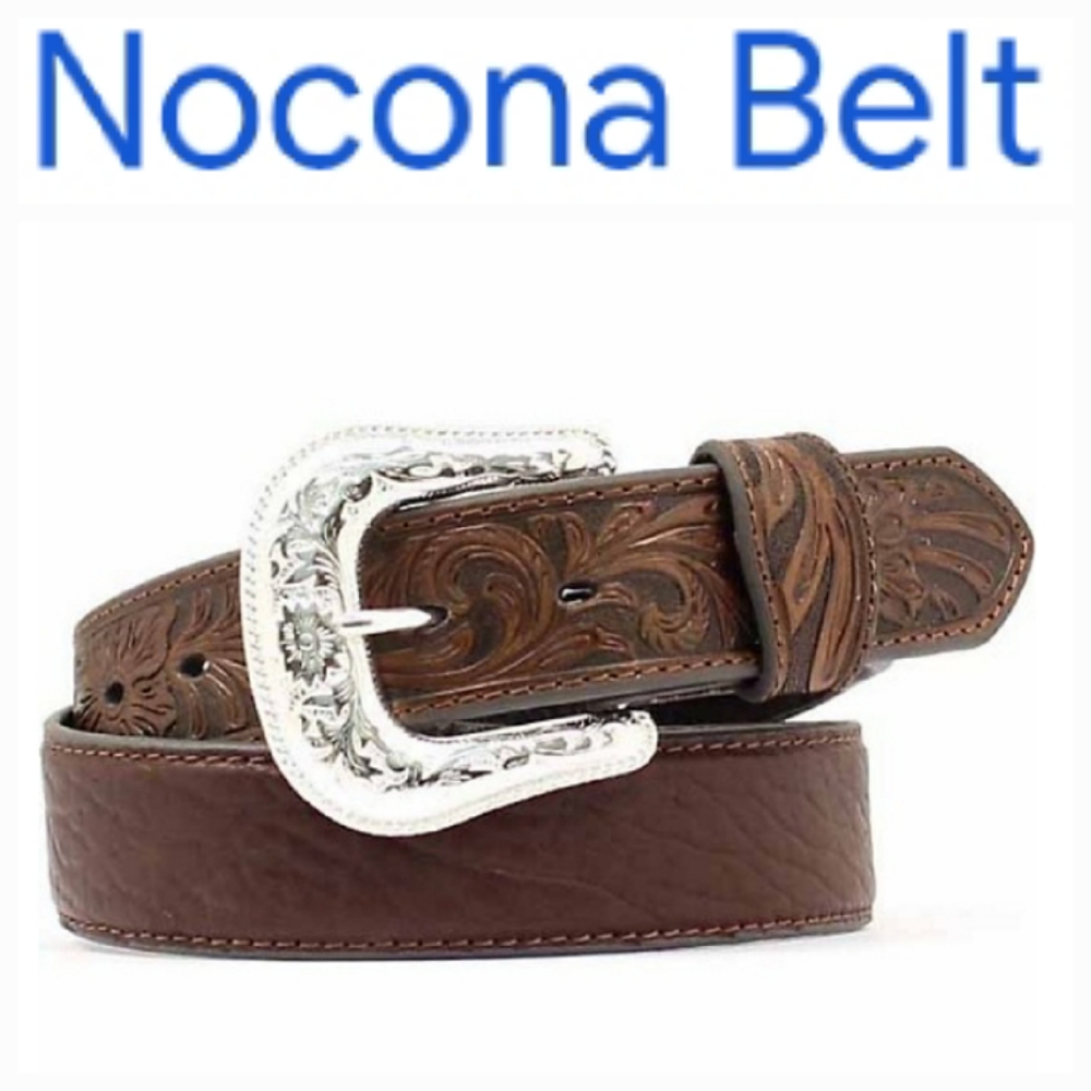 Nocona Western Leather Belt Euc